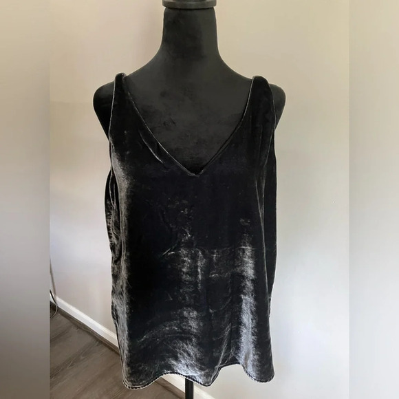 LOFT cami/tank charcoal velvet‎ - Picture 1 of 4